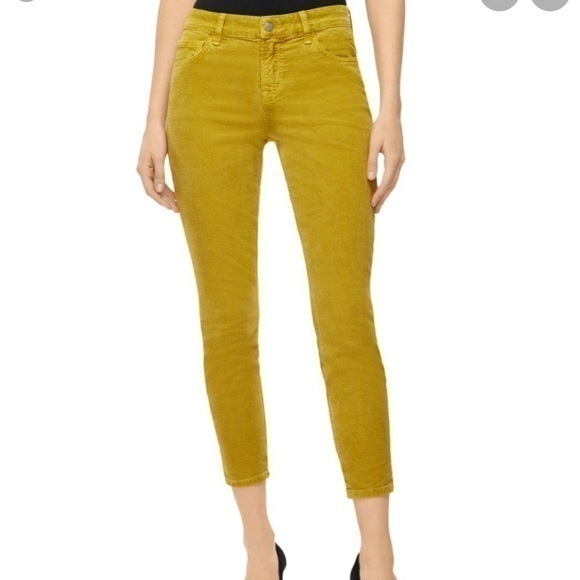 J Brand Mid Rise Corduroy Skinny Jeans In Absinthe